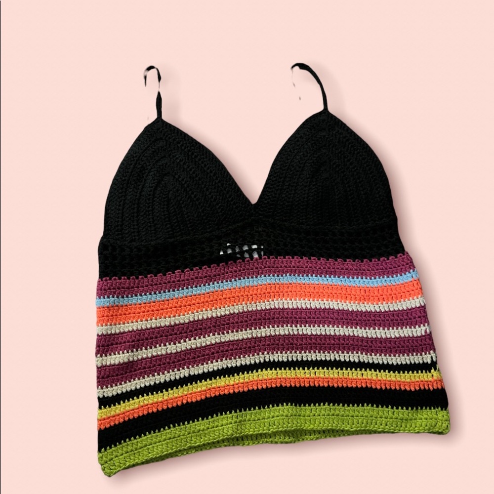 Anthropologie Crochet Halter Top